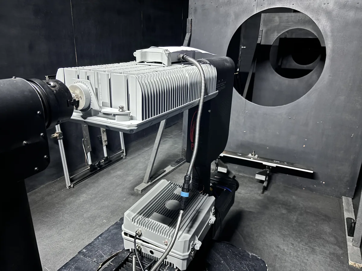 Fixture mounted on the goniophotometer