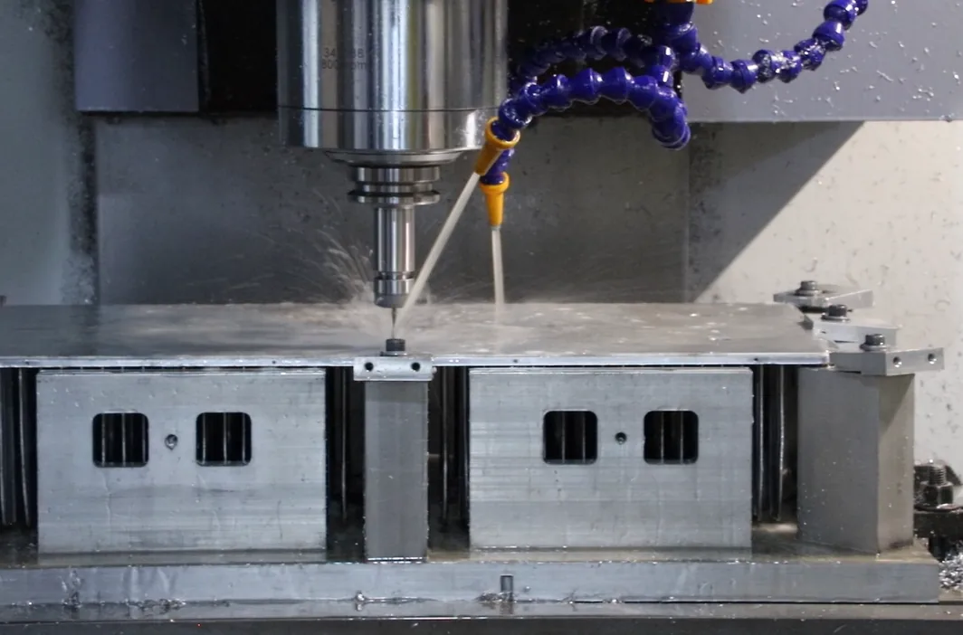 CNC drilling a heatsink
