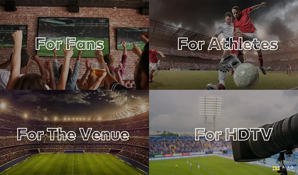 Fans, athletes, venue and HDTV — the four audiences